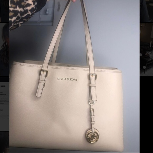 NWOT Authentic Real Michael Kors LRGE Beige bag! - Picture 1 of 2